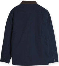 Load image into Gallery viewer, Heavy Canvas Sherpa Lining Bomber Jacket- Navy
