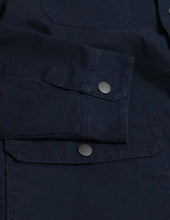 Load image into Gallery viewer, Heavy Canvas Sherpa Lining Bomber Jacket- Navy
