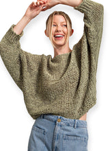 Load image into Gallery viewer, Lily&#39;s Loose Fit Knit Sweater Top- Sage
