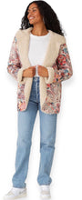 Load image into Gallery viewer, Lydia&#39;s Sherpa Soft Paisley Hooded Jacket
