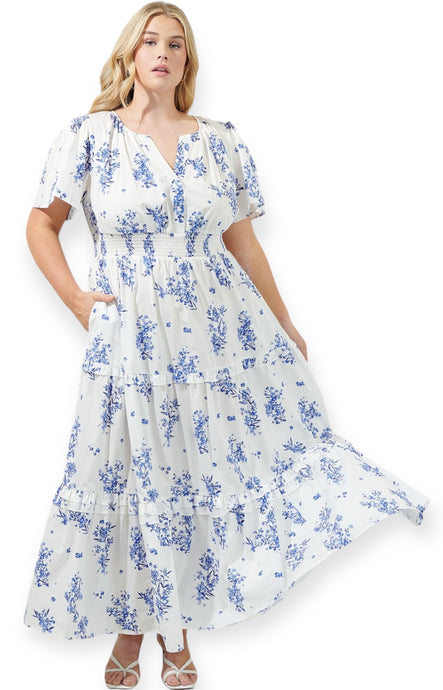 Lily White Maxi Dress- Plus Size