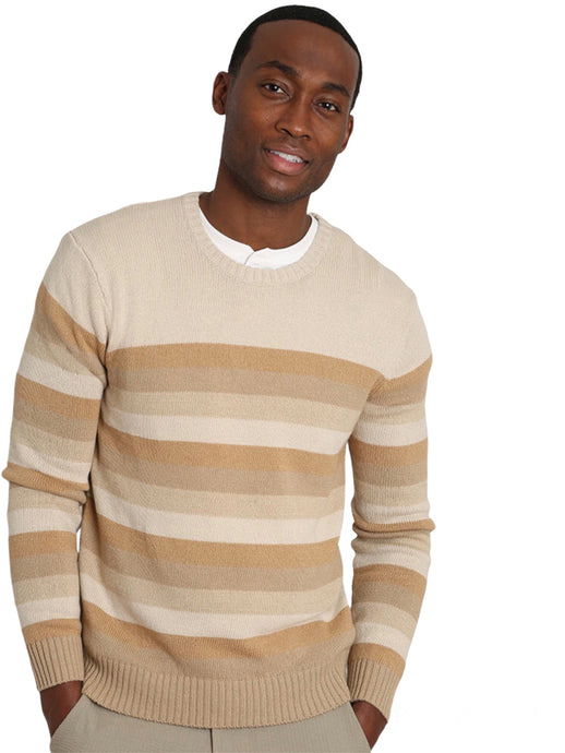 Ombre Striped Crewneck Sweater 