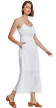 Load image into Gallery viewer, Arabella White Flowy Spaghetti Dress
