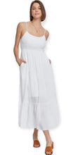 Load image into Gallery viewer, Arabella White Flowy Spaghetti Dress
