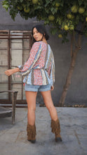 Load image into Gallery viewer, The Rosa&#39; Mixed Print Long Sleeve Top
