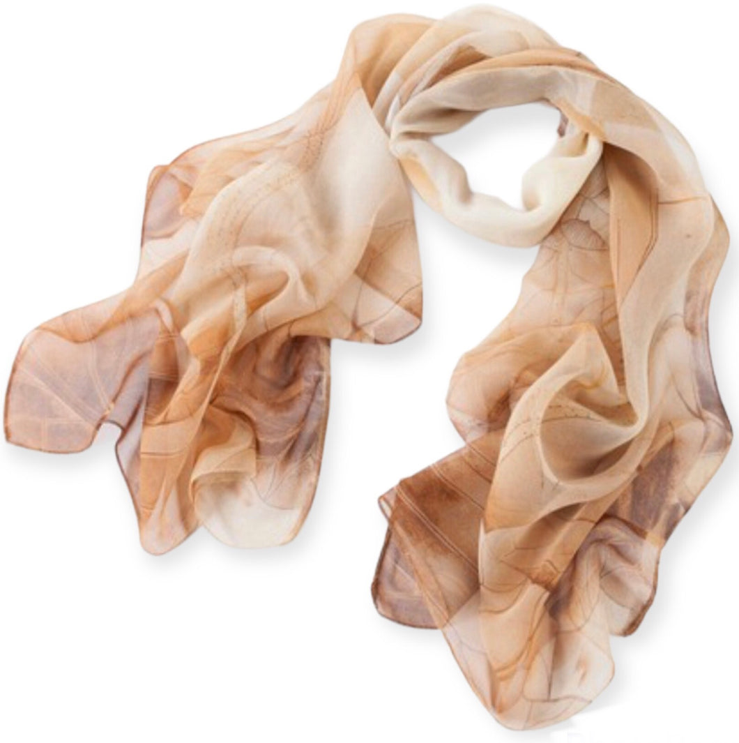 Lotus Sand Chiffon Scarf