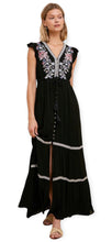 Load image into Gallery viewer, Bohemian Embroidered Maxi Dress- Black
