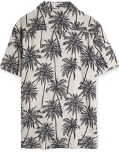 Load image into Gallery viewer, Poplin Carbon Peach Palm Tree Shirt
