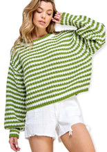 Load image into Gallery viewer, Striped Chunky Knit Sweater
