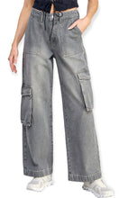 Load image into Gallery viewer, Ruby&#39;s Vintage Wash Cargo Jeans
