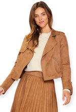 Load image into Gallery viewer, Faux Suede Moto Jacket

