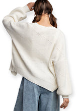 Load image into Gallery viewer, Ribbed Knit Balloon Sleeve Cardigan
