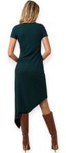 Load image into Gallery viewer, Hannah&#39;s Twist Wrap Midi Dress- Dark Green
