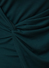 Load image into Gallery viewer, Hannah&#39;s Twist Wrap Midi Dress- Dark Green
