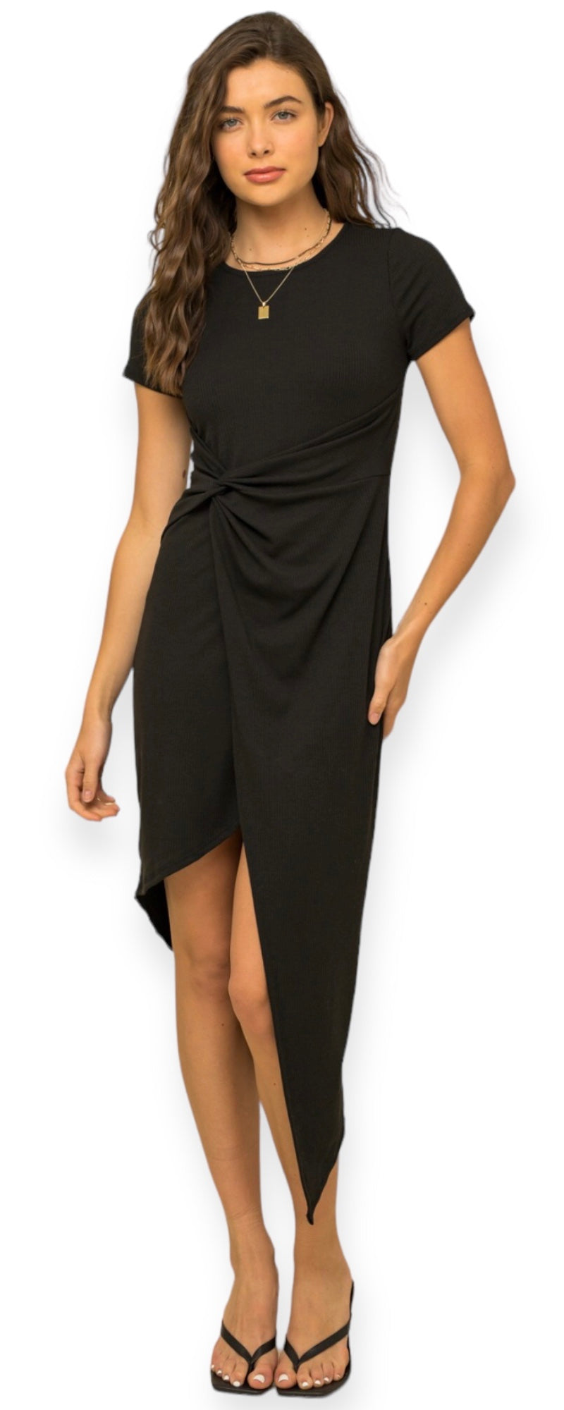 Hannah's Twist Wrap Midi Dress