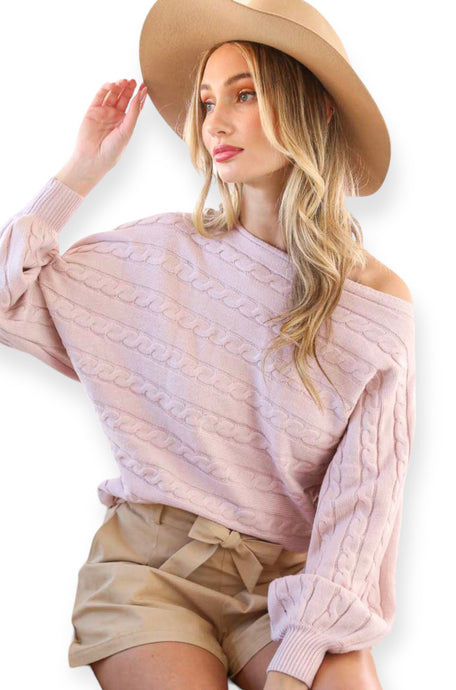Soft Blush Pink Dolman Sweater