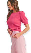 Load image into Gallery viewer, Marie Rosa Puff Sleeve Sweater Top
