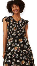 Load image into Gallery viewer, Summer Floral Black Dress
