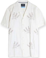 Load image into Gallery viewer, Crisp White Embroidered Floral Shirt
