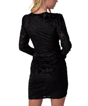 Load image into Gallery viewer, Velour Black Cocktail Dress
