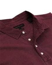 Load image into Gallery viewer, Washed Vintage Polo Long Sleeve - Burgundy
