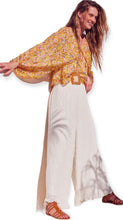 Load image into Gallery viewer, Floral Chiffon Balloon-Sleeve Peasant Blouse
