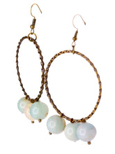 Load image into Gallery viewer, Arya Hoop Earrings Amazonite Natural Stone
