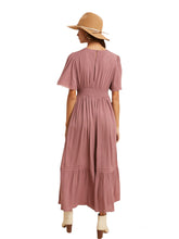 Load image into Gallery viewer, Elizabeth&#39;s Lacy Midi Dress- Mauve
