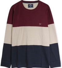 Load image into Gallery viewer, Merlot Long Sleeve Color Block Crew
