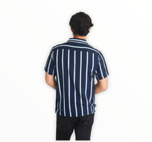Load image into Gallery viewer, Navy Collar Stripe Shirt
