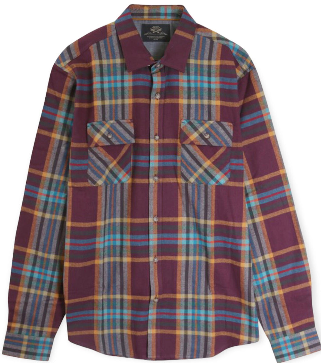 Burgundy  Flannel Shirt