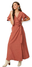 Load image into Gallery viewer,   Double Layer Sleeve Wrap Maxi Dress  
