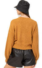 Load image into Gallery viewer, Coziest Cropped sweater- Brown Sugar
