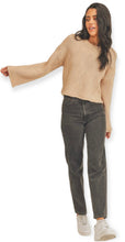 Load image into Gallery viewer, Taupe Knit Sweater With Flare Sleeves
