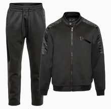 Load image into Gallery viewer, Men&#39;s Tracksuit Set- Black
