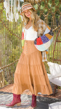 Load image into Gallery viewer, Paloma Tiered Maxi Skirt-Clay
