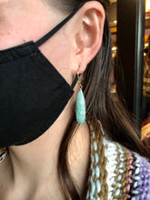 Load image into Gallery viewer, Stone Heart Amazonite Drop Earrings
