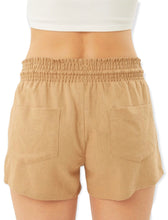 Load image into Gallery viewer, Solid Smocked Waist Shorts- Camel
