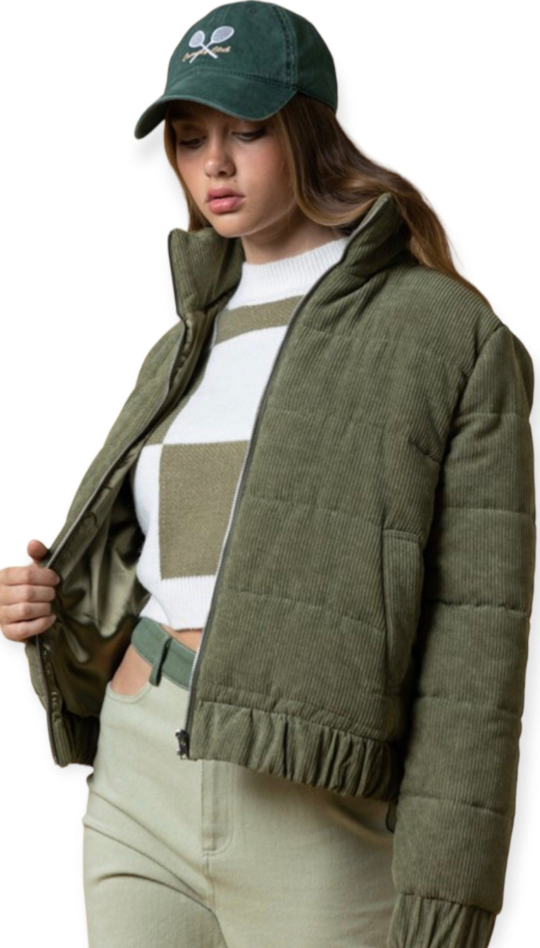 Olivia Corduroy Puffer Jacket