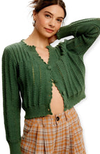 Load image into Gallery viewer, Sofia Green Cardigan Sweater

