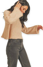 Load image into Gallery viewer, Taupe Knit Sweater With Flare Sleeves
