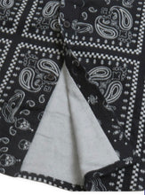 Load image into Gallery viewer, Paisley Print Hooded Shirt-Black
