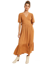 Load image into Gallery viewer, Elizabeth&#39;s Lacy Midi Dress- Tuscan Sun

