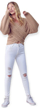 Load image into Gallery viewer, Olivia’s Crossover Knit Sweater- Taupe

