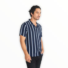Load image into Gallery viewer, Navy Collar Stripe Shirt
