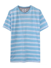 Load image into Gallery viewer, The Everyday Stripe Crew Tee- Light Blue
