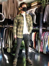 Load image into Gallery viewer, Olive Sand Relaxed Fit Flannel Long Sleeve
