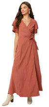 Load image into Gallery viewer,   Double Layer Sleeve Wrap Maxi Dress  
