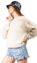 Load image into Gallery viewer, Sherpa Teddy Bear Sweater- Cream
