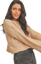 Load image into Gallery viewer, Taupe Knit Sweater With Flare Sleeves
